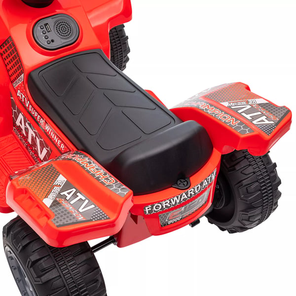 HOMCOM Mini el-fyrhjuling för barn 18-36 månader, barnfordon med frontljus, eldriven barnmotorcykel, rosa