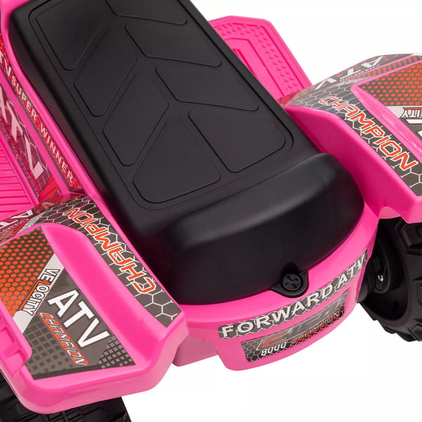 HOMCOM Elektrisk ATV til Børn 18-36 mdr - Pink Metal/Plastik Barns ATV med LED-lys