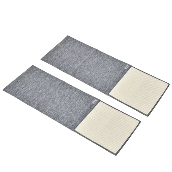 PawHut Kl8smattor 2-pack soffskydd f8r katter, Sisal, Gr8 130x45x0,3cm