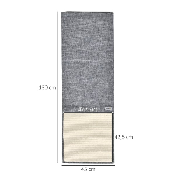 PawHut Kl8smattor 2-pack soffskydd f8r katter, Sisal, Gr8 130x45x0,3cm