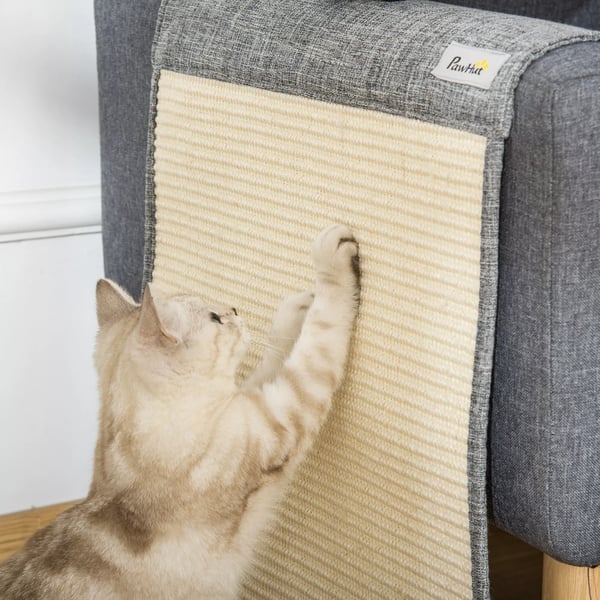 PawHut Kl8smattor 2-pack soffskydd f8r katter, Sisal, Gr8 130x45x0,3cm