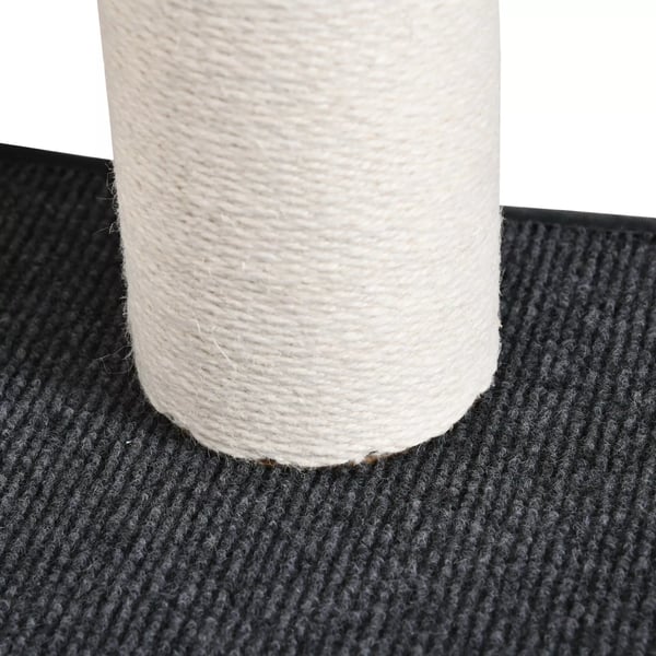 PawHut Væglklatrestativ til katte – Vægmonteret, MDF/Jute/Tæppe, Lysegrå/Beige, 66x28x137cm
