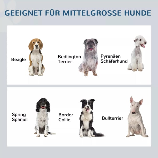 PawHut hundeskål med skuffe, dobbelt skål i rustfrit stål til mellemstore hunde, grå, foderstation