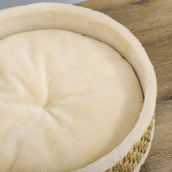 PawHut Kæledyrsseng Hævet Senge med Pude, Sælgreb (Beige/Khaki)