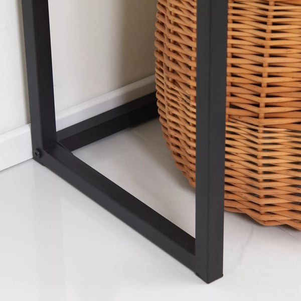 HOMCOM Konsolipöytä Laatikolla – Luonnonpuu/Teräs – 80x30x76cm