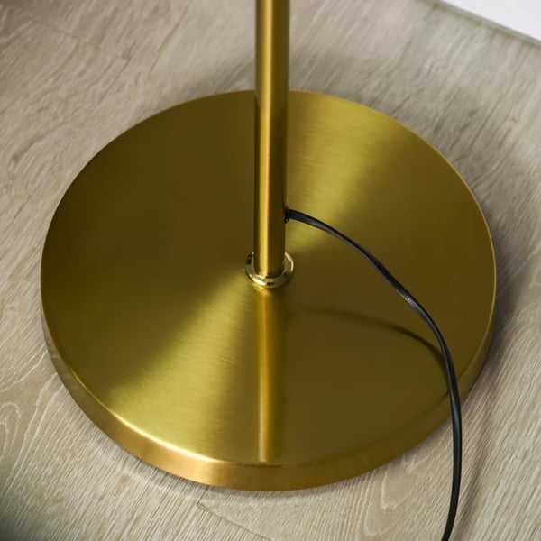 HOMCOM gulvlampe, 40W standerlampe med E27 fatning & 3 glasskærme, til stuen, 169 cm højde