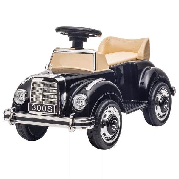 AIYAPLAY Åkbar Barnbil Mercedes-Benz 300S Svart - Med Förvaring och Tippskydd (18-48 mån)