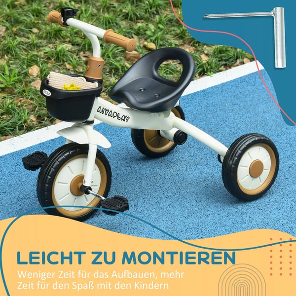 AIYAPLAY Trehjuling Børnecykel Løbecykel Hvid Metal/EVA/Plast/PE 2-5 år