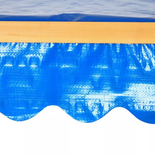 Outsunny sandkasse med tag, træ-sandkasse med legehus, hjul, til 3-8 år, 133x129x137,5 cm, have, natur