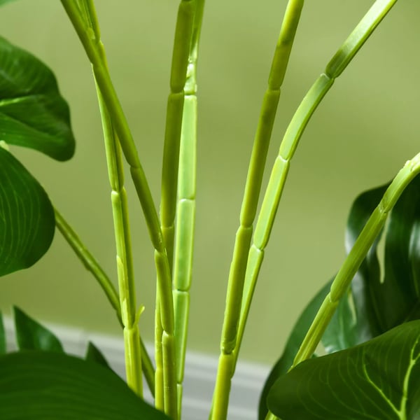 HOMCOM Kunstig Monstera 120 cm Plante i Plastpotte m. Mos - Grøn Kunstig Plante til Stue