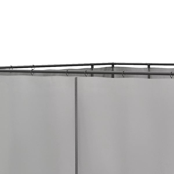 Outsunny 4 sidepaneler til 3x3 m pavillon med kroge sidevægge til havepavillon festtelt polyester lysegrå 302 x 205 cm