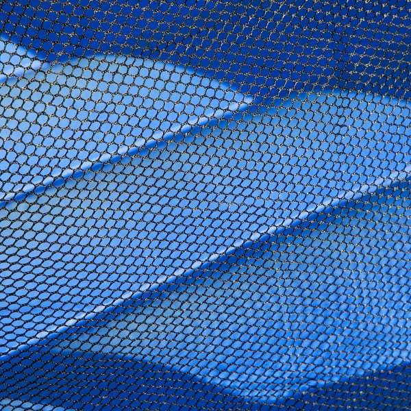 HOMCOM oppustelig hoppeborg med blæser, legeborg med rutsjebane og trampolin, sikkerhedsnet, 3-10 år, Oxford-stof, 300x180x160 cm