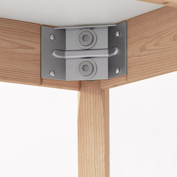 HOMCOM Spisebord, Rundt køkkenbord til 2 personer, Landlig stil, massivt fyrretræ, Ø75 x 76 cm, Hvid