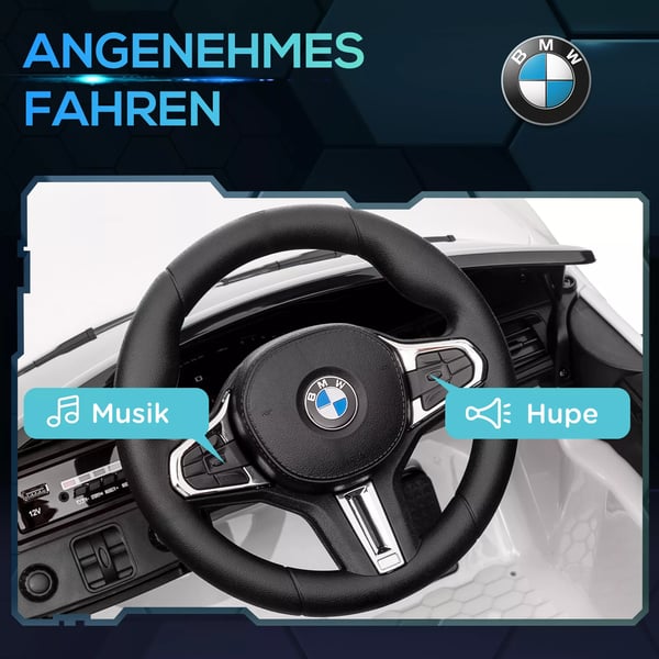 BMW M4 Elbil til Børn, 12V, Fjernbetjent, Affjedring, MP3, USB, LED Lys, Hvid