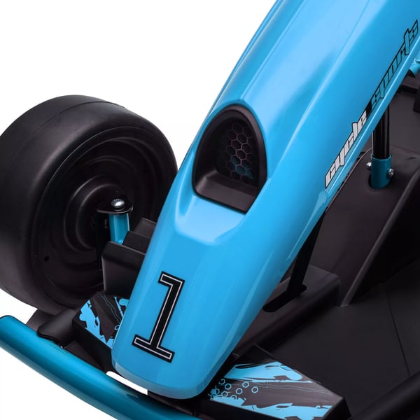 Elektrisk Gokart til Børn 24V - Blå Drift Kart med Langsom Start og Musik