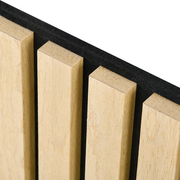 HOMCOM Akustikpaneler 4 stk. Eg, 60x60 cm MDF PET Vægpaneler til stue og kontor