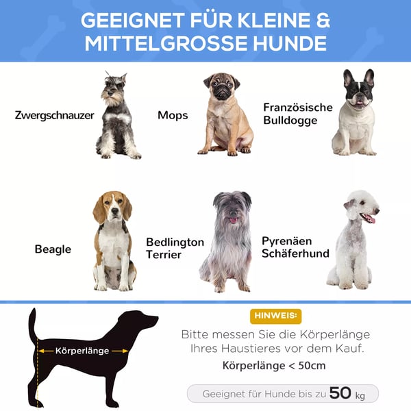 PawHut Hvet Hundeseng Outdoor, Sort Stl Mesh, ndbar Kledyrsseng 91x69x29 cm