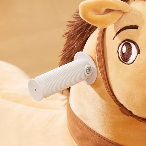 AIYAPLAY 6V Elektrisk Hest til Børn - Brun Polyester Ride-on Legetøj med Musik og Fodpedal, 1.5-3 År