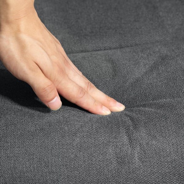HOMCOM Lænestol med skammel, mørkegrå, polstret hvilestol med liggefunktion, velour-look, træstel, max 150 kg