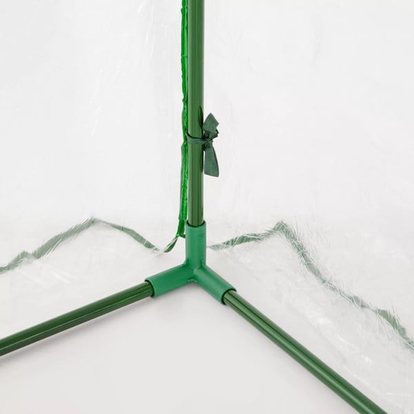 Outsunny Drivhus med dør, tidlig bed, planteavl, stål PVC, 200x100x80cm