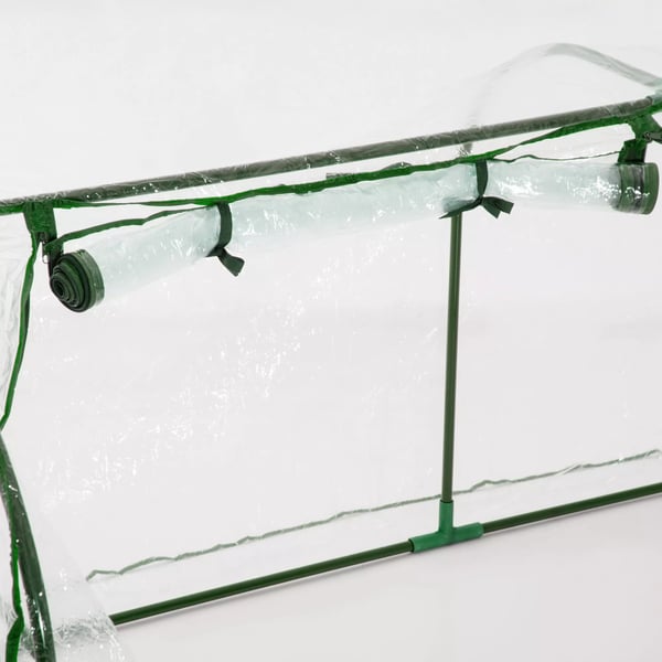 Outsunny Drivhus med dør, tidlig bed, planteavl, stål PVC, 200x100x80cm