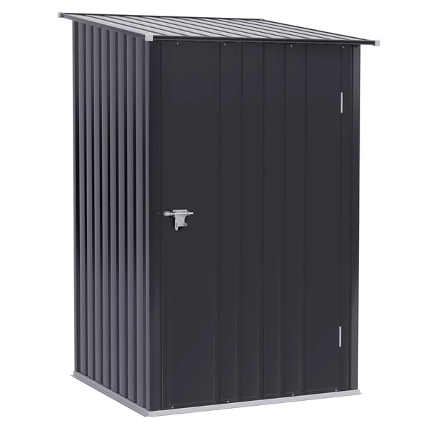 Outsunny redskapsskjul i mörkgrå legerat stål, 1 x 1 m, 0,92 m²