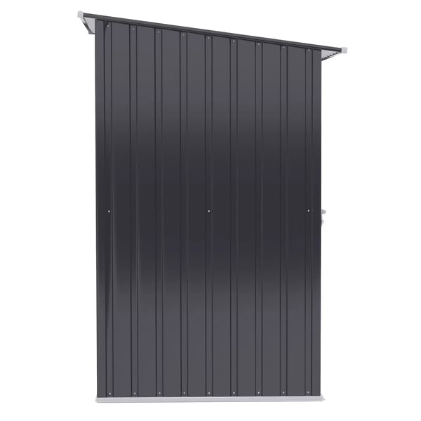 Outsunny Metal Havehus (100x103x160cm), Mørkegrå - Galvaniseret Stål Værktøjsskur
