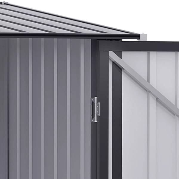 redskapsskjul i mörkgrå legerat stål, 1 x 1 m, 0,92 m²