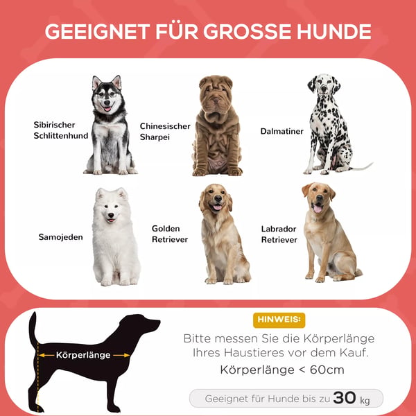 Hævet Hundeseng, Rød, Metalramme & Oxford/Tekstilenet, 92x76x18cm, Max 50kg