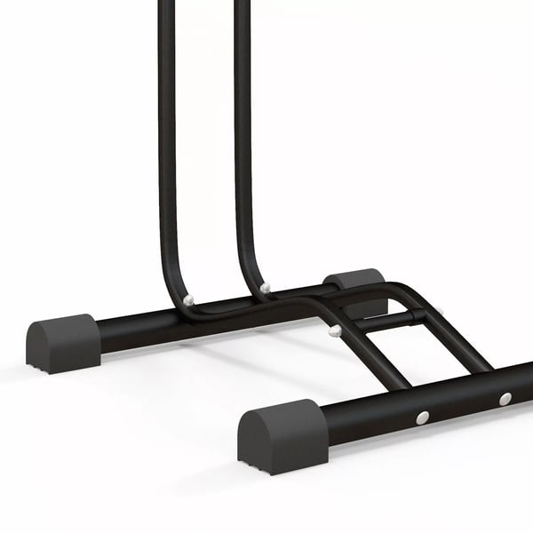 Pyöräteline - Pysty & Vaaka - Säädettävä - Metalli, Musta - Yhteensopiva 6"-28" & 700c pyörille - 45x44x118cm
