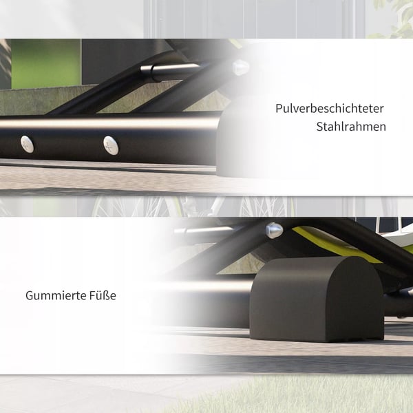 Pyöräteline - Pysty & Vaaka - Säädettävä - Metalli, Musta - Yhteensopiva 6"-28" & 700c pyörille - 45x44x118cm