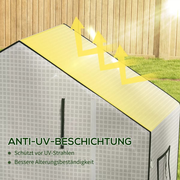 Outsunny Udskiftningsfolie til Drivhus - Hvid Plast, 140x73x190 cm