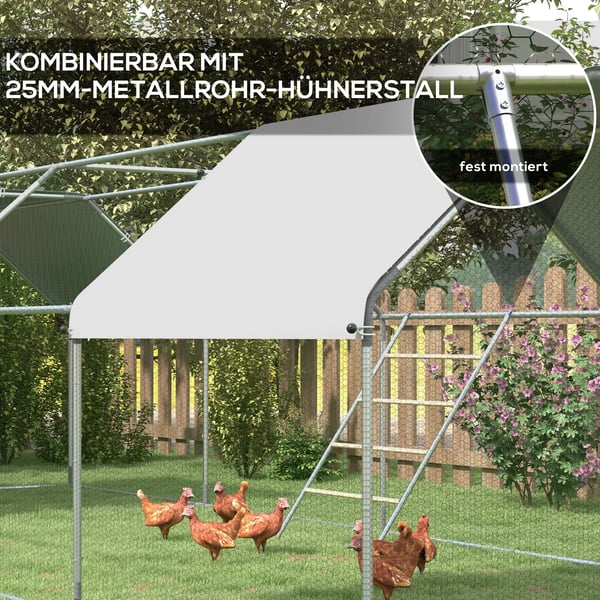 PawHut kyllingestige i træ, legeplads til høns, klatrestativ til 4-6 høns, 140 x 86 x 2,5 cm, naturtræ