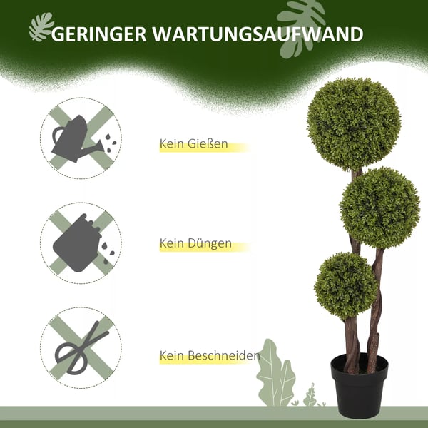 Kunstig Bænkeblomst, 115 cm Plante i Potte, Grøn, Plastik - Ideel til Hjem og Have