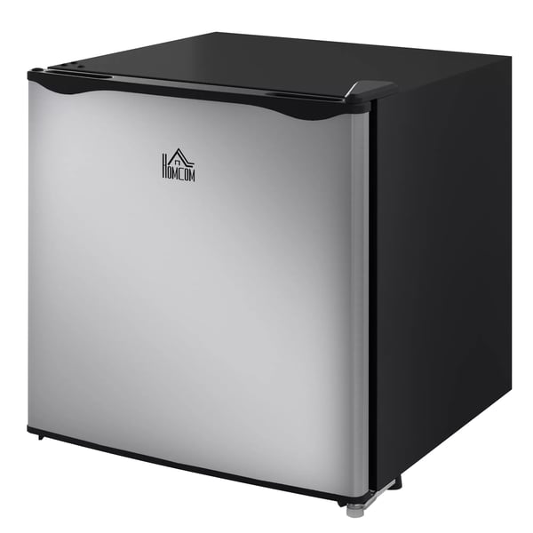 HOMCOM Minifrys, 35 L, Silver, Kompakt Frysskåp (Stål/Plast) för Hem och Kontor, -14 till -24°C