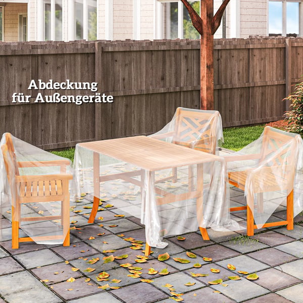 Outsunny Drivhusfolie 8x10m - Vandtæt, UV-beskyttende, Rivefast Plast, Gennemsigtig