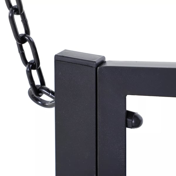 Hollywoodgynge havesving hængegynge 2-personers gyngesofa med kæder metal sort 127 x 60 x 53 cm