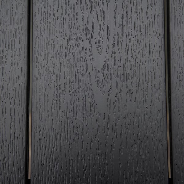 Outsunny havebord 6 personer spisebord vedligeholdelsesvenligt aluminiumsbord havemøbler plast sort 140x90x74cm