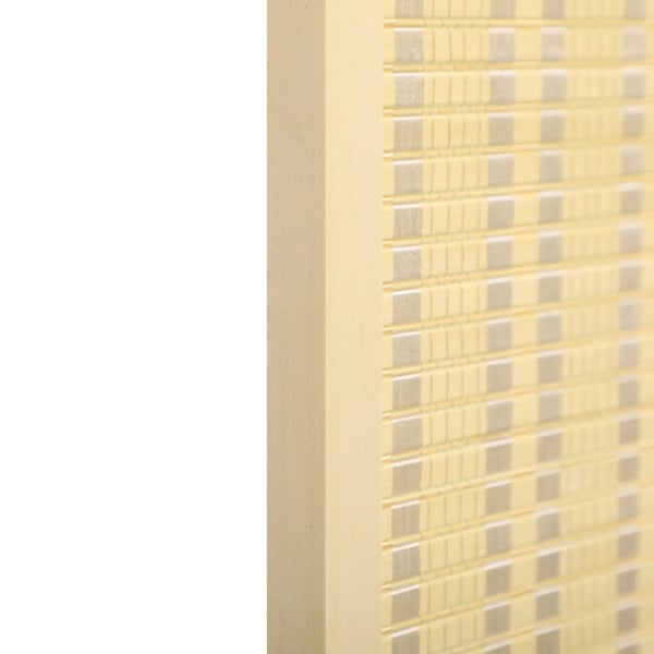 HOMCOM 4-Panels Bambus Rumdeler Skærm, 180x180cm, Foldbar Privatlivsskærm i Naturfarve