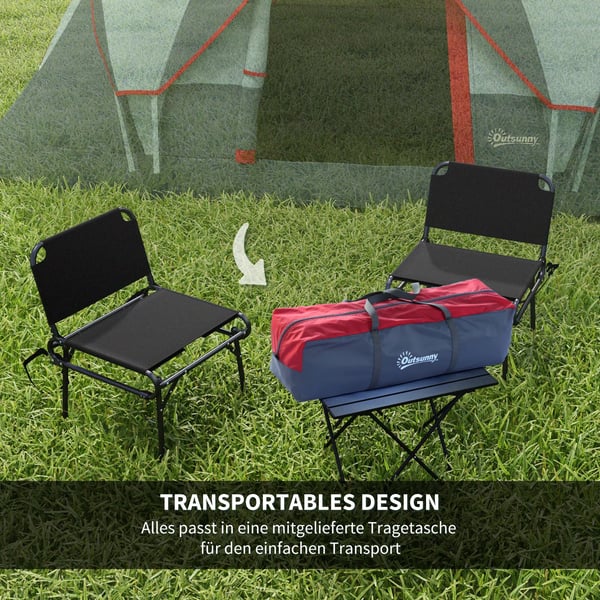 Outsunny telt til 5-6 personer, campingtelt med pløkker, tunneltelt, kuppeltelt, polyester, grå, 4,55 x 2,3 x 1,8 m