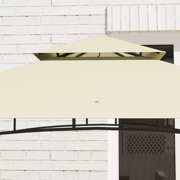Outsunny Grillhage, Beige, Stål, 240x150x257 cm, Vannavstøtende, Brandsikkert, UV-beskyttelse, Skygge for uteplass