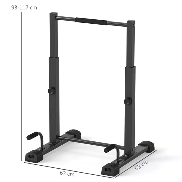 SPORTNOW Dip Bar Dipsæt - Højdejusterbar Træningsstativ op til 540 kg - Styrketræning, Calisthenics, Hjemmebrug