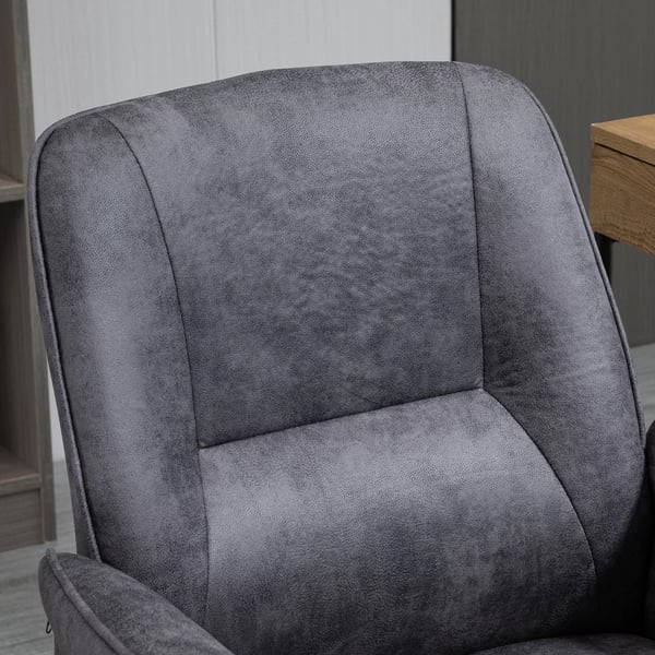 Ergonomisk Kontorsstol Mörkgrå Polyester Höjdjusterbar Gungfunktion 120 kg