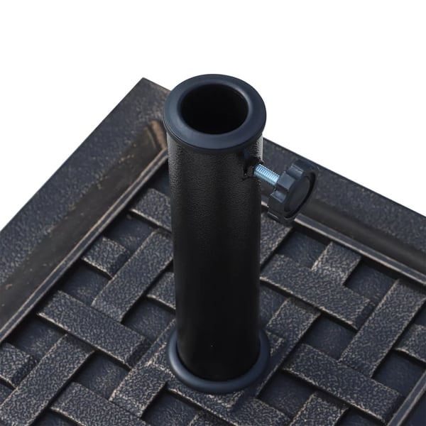 Outsunny parasolfod parasolholder 9 kg 38/48 mm polyesterharpiks bronze L44 x B44 x H33 cm