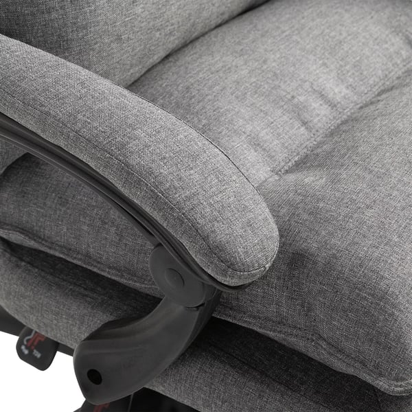 Massagestol Drehstol, Gamingstol, Kontorsstol, Ergonomisk skrivbordsstol, höjdjusterbar, Nylon, Grå, 70x62x120-130cm