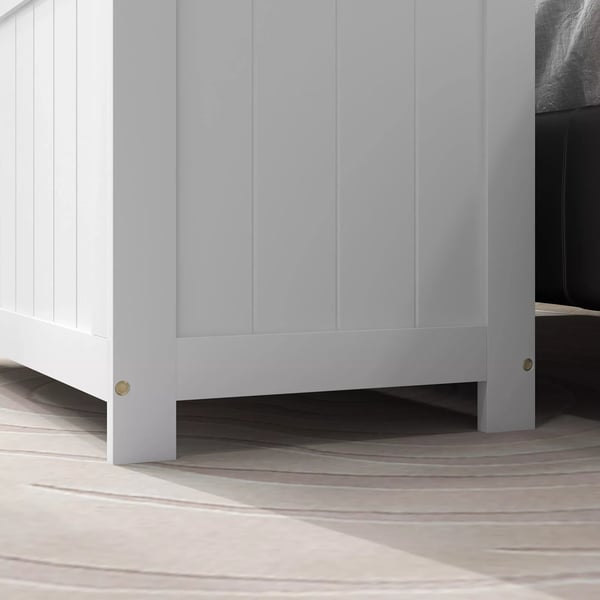 HOMCOM Säilytysarkku, MDF-levy, valkoinen, 81x40x46cm