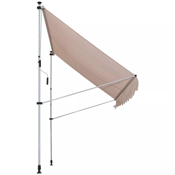 Outsunny Markise, Justerbar Hjde, 200x150cm, Cremefarvet, Aluminium & Polyester