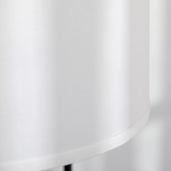 HOMCOM Standerlampe i Legeret Stål, Hvid og Sort, med Lampeskærm, 64 x 38 x 163,5 cm