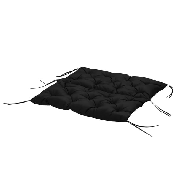 Outsunny 3-sædet Bænkpude, Polyester/Skum, Sort, 100x98x8 cm