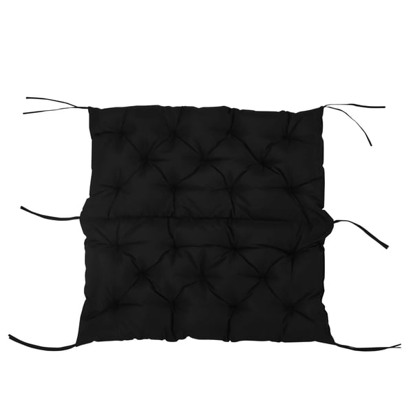 Outsunny 3-sædet Bænkpude, Polyester/Skum, Sort, 100x98x8 cm